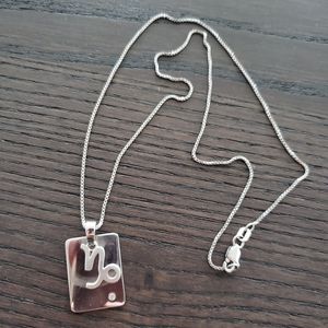 Sterling Silver Capricorn Astrology Necklace
